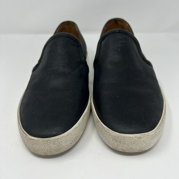 Womens Frye Ivy Slip On Black Leather Sneakers Loafers Sz 7.5 - Picture 4 of 8